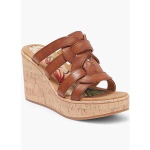 B.O.C. Cora Platform Wedge Sandals Dark Tan Women’s Size 11 Cork Inspired